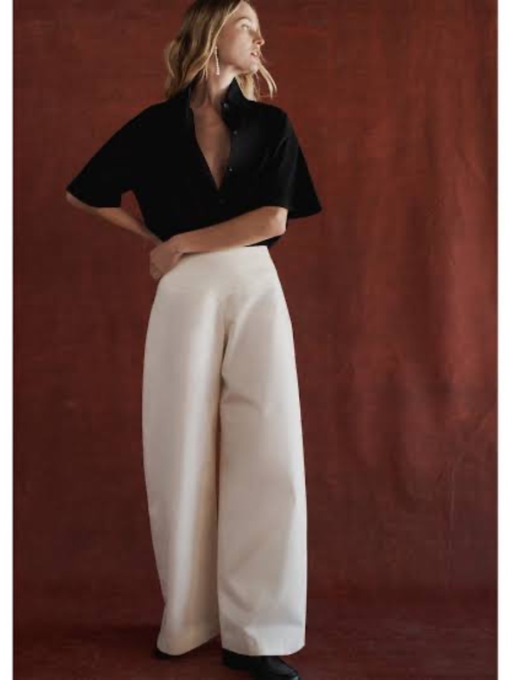 GWYN G. LABEL BY GOOP wide-leg jackie pant - vanilla